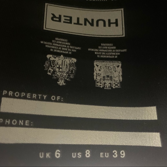 Hunter Tour Packable Waterproof Rain Boots Size 8 - Picture 4 of 6